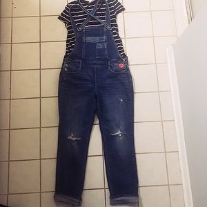 NWT Arizona Skinny Dark Wash Overalls